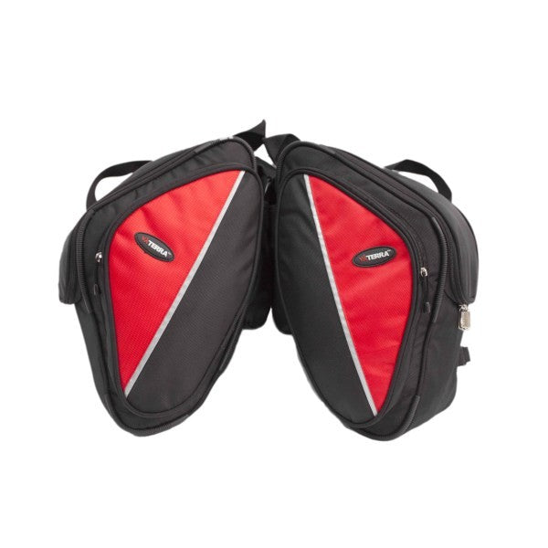ViaTerra Wolf saddlebags for Bajaj Pulsars (RED)