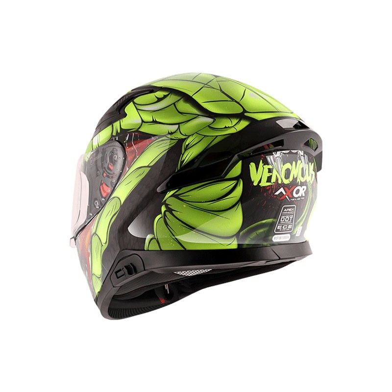 Apex Venomous D/V Gloss Helmet ( Black Neon Green)