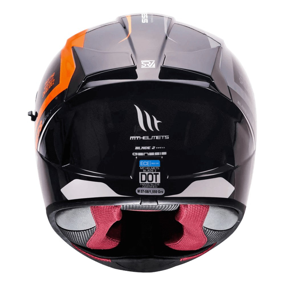 MT Blade 2SV Genesis Gloss Fluorescent Orange Helmet
