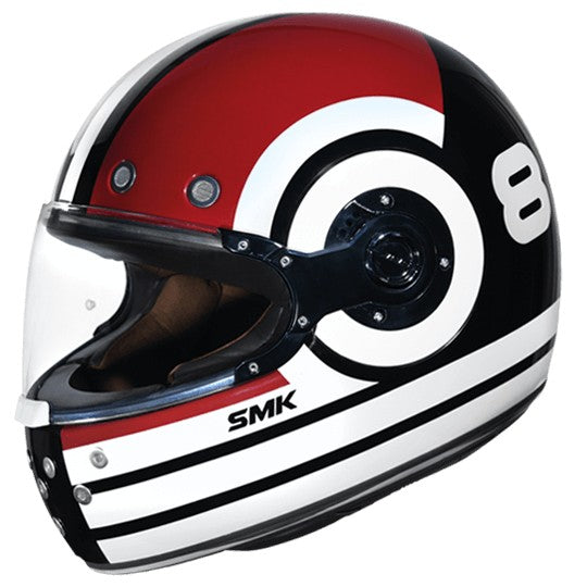 SMK Retro Ranko Black Red White (GL213) Helmet