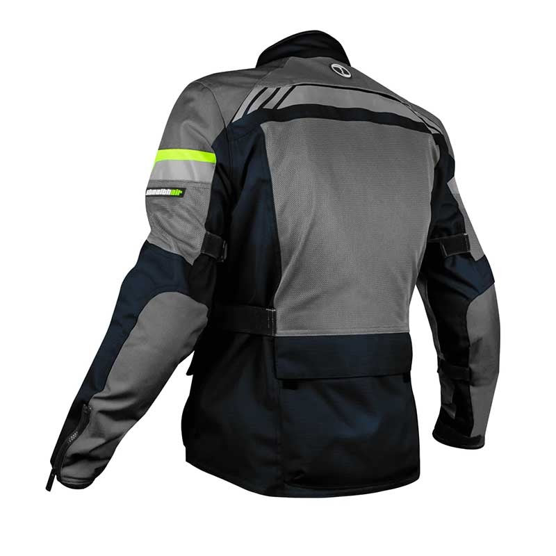 Rynox Stealth Air Pro Blue Hi-Viz Green Riding Jacket