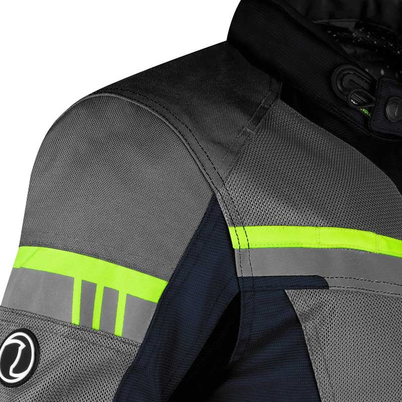 Rynox Stealth Air Pro Blue Hi-Viz Green Riding Jacket
