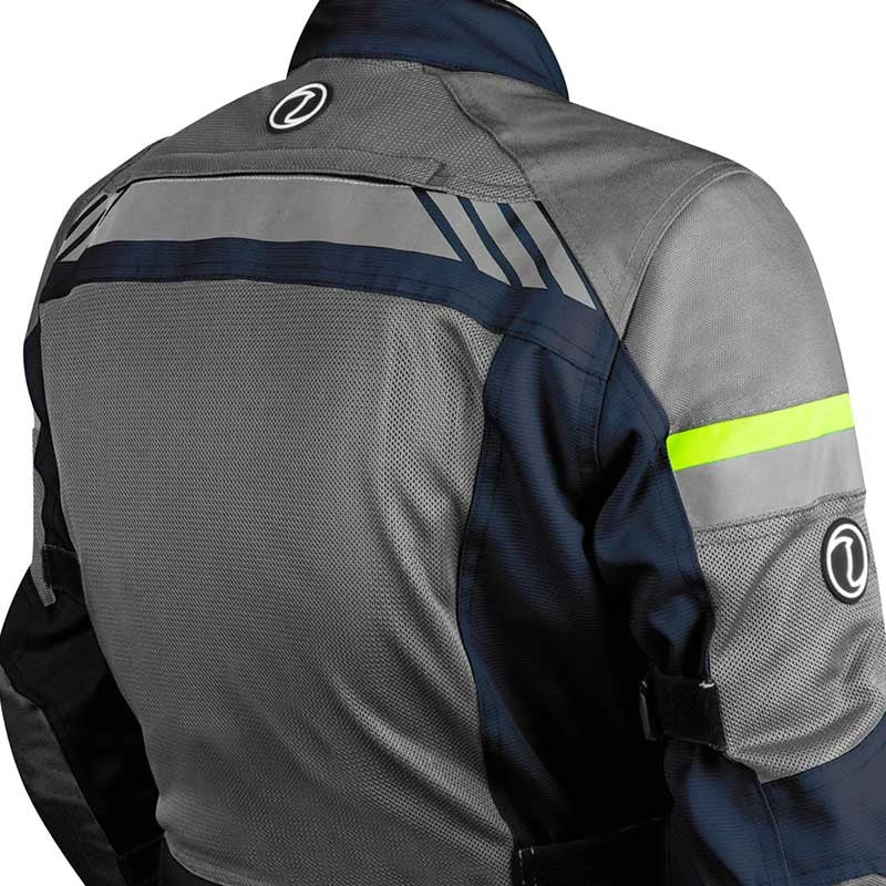 Rynox Stealth Air Pro Blue Hi-Viz Green Riding Jacket