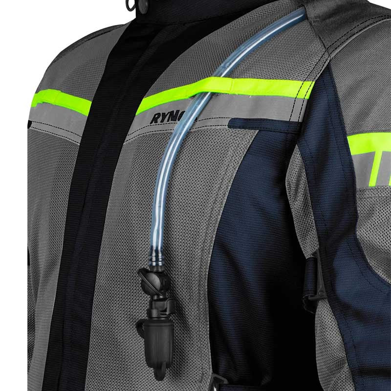 Rynox Stealth Air Pro Blue Hi-Viz Green Riding Jacket