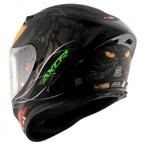 Axor Street Panther Gloss Black Grey Helmet