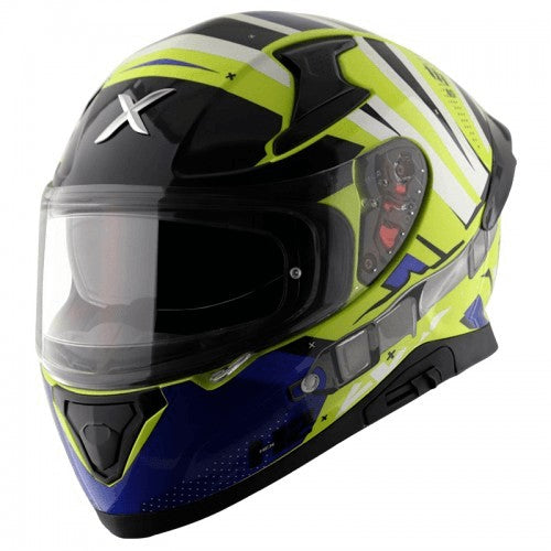 Axor Apex Turbine Hex 2 Neon Yellow Blue Helmet