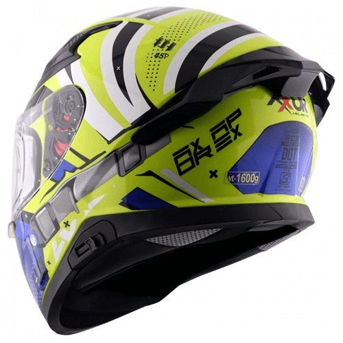 Axor Apex Turbine Hex 2 Neon Yellow Blue Helmet