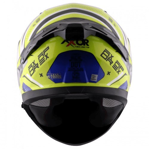 Axor Apex Turbine Hex 2 Neon Yellow Blue Helmet