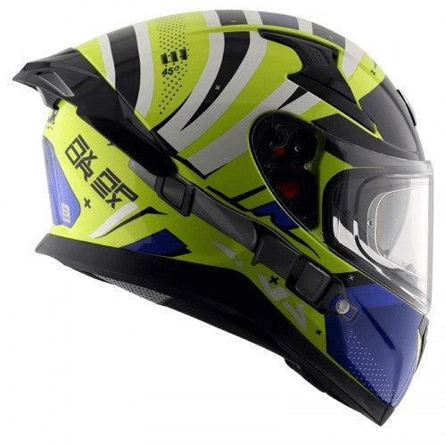 Axor Apex Turbine Hex 2 Neon Yellow Blue Helmet