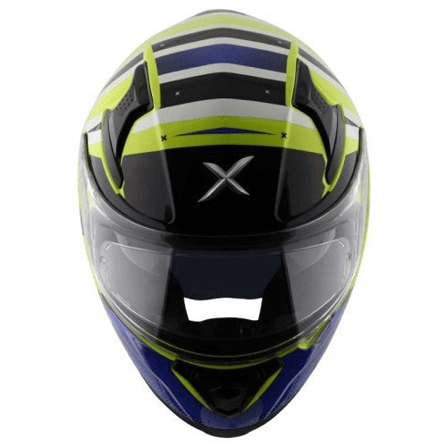 Axor Apex Turbine Hex 2 Neon Yellow Blue Helmet