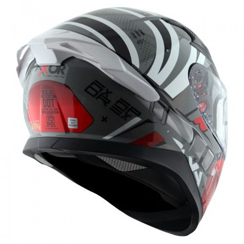 Axor Apex Turbine Hex Gloss Black Red Helmet