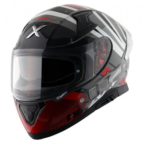Axor Apex Turbine Hex Gloss Black Red Helmet