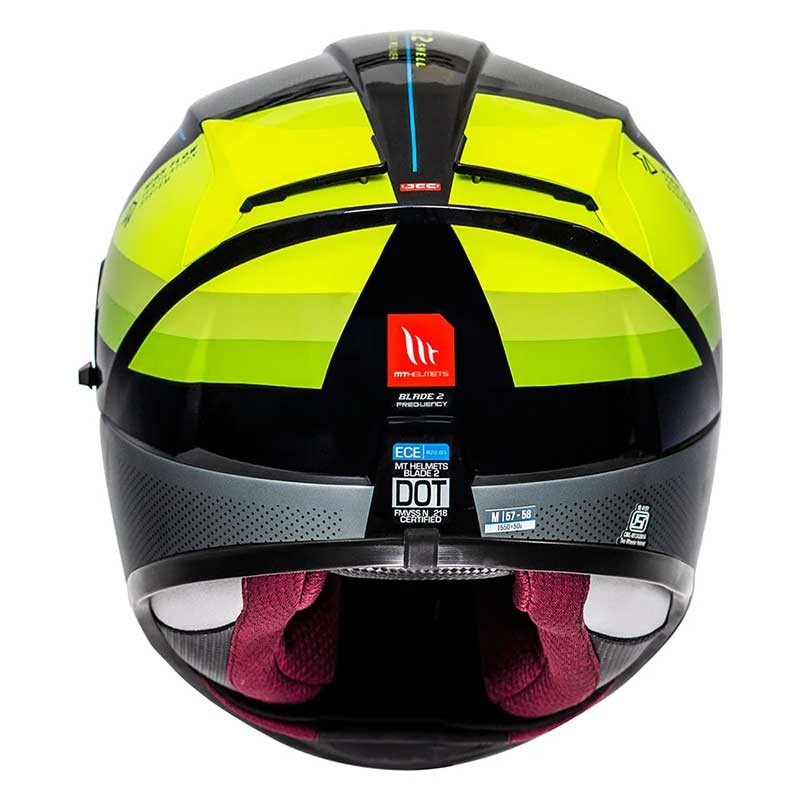 MT Blade 2SV Frequency Gloss Fluorescent Yellow Helmet