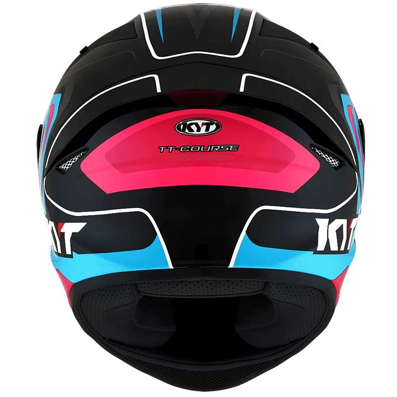 KYT TT Course Overtech Black Blue Pink Helmet
