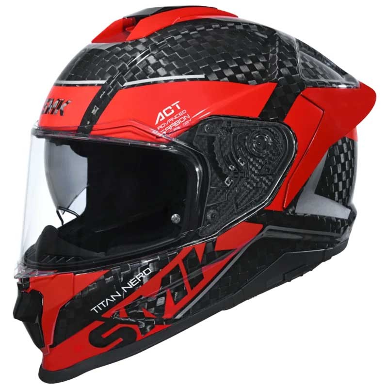 SMK Titan Carbon Nero Bla ck Red GL 236 Helmet