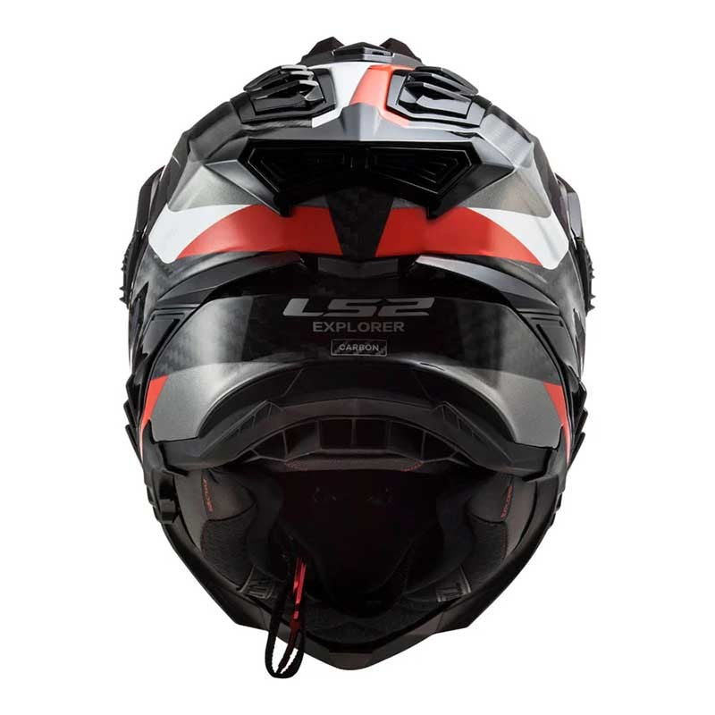 LS2 MX701 EXPLORER Carbon Frontier Gloss Titanium Red Helmet