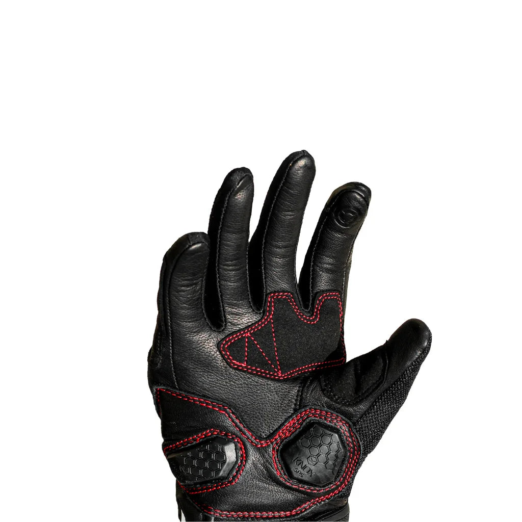 Raida AirWave Motorcycle Red Gloves