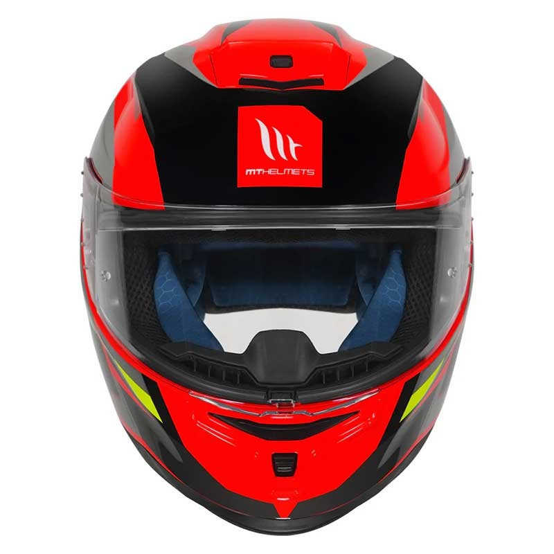 MT Hummer Nighthawk Gloss Fluorescent Red Helmet