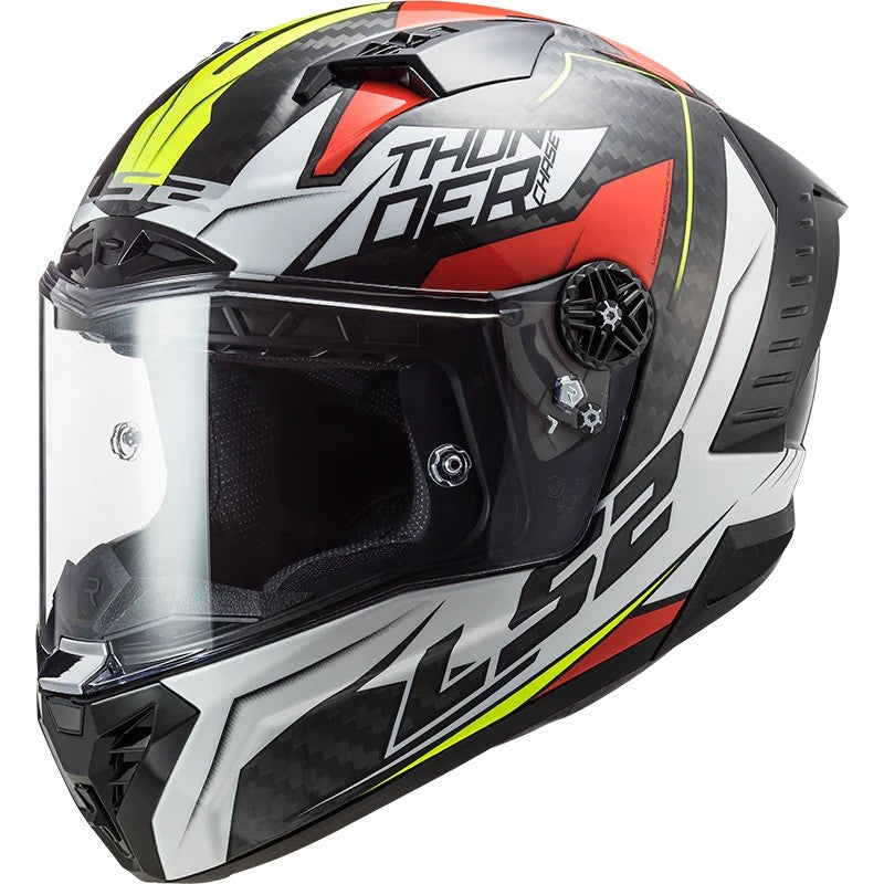 LS2 FF805 THUNDER Carbon Chase Gloss White Red Helmet