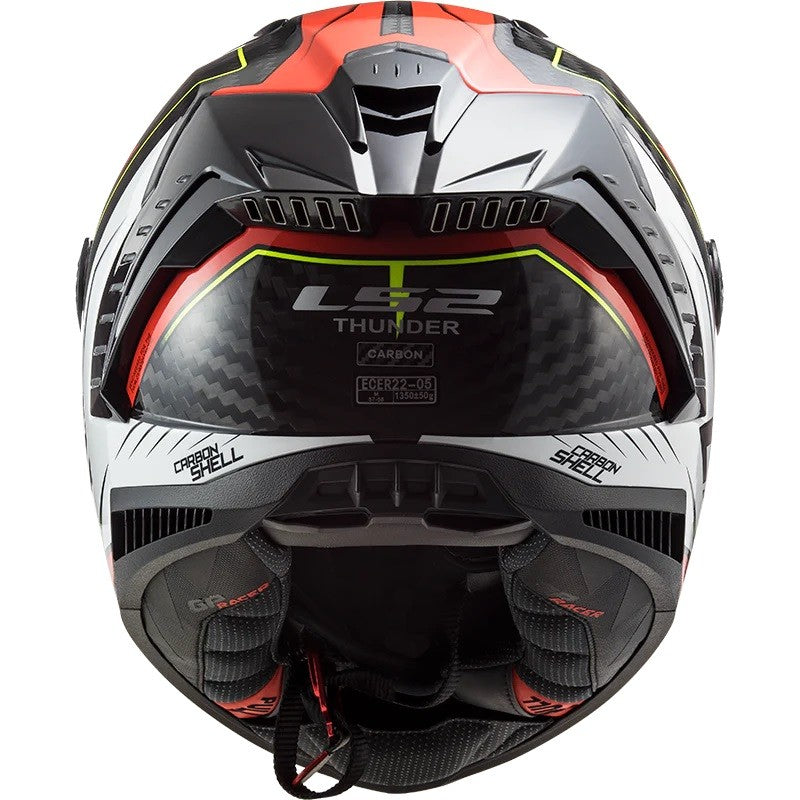 LS2 FF805 THUNDER Carbon Chase Gloss White Red Helmet