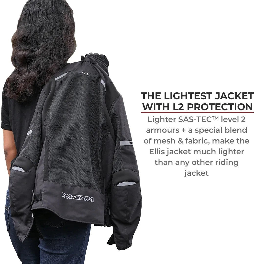 Viaterra Ellis – Ladies Street Mesh Black Grey Green Ridding Jacket