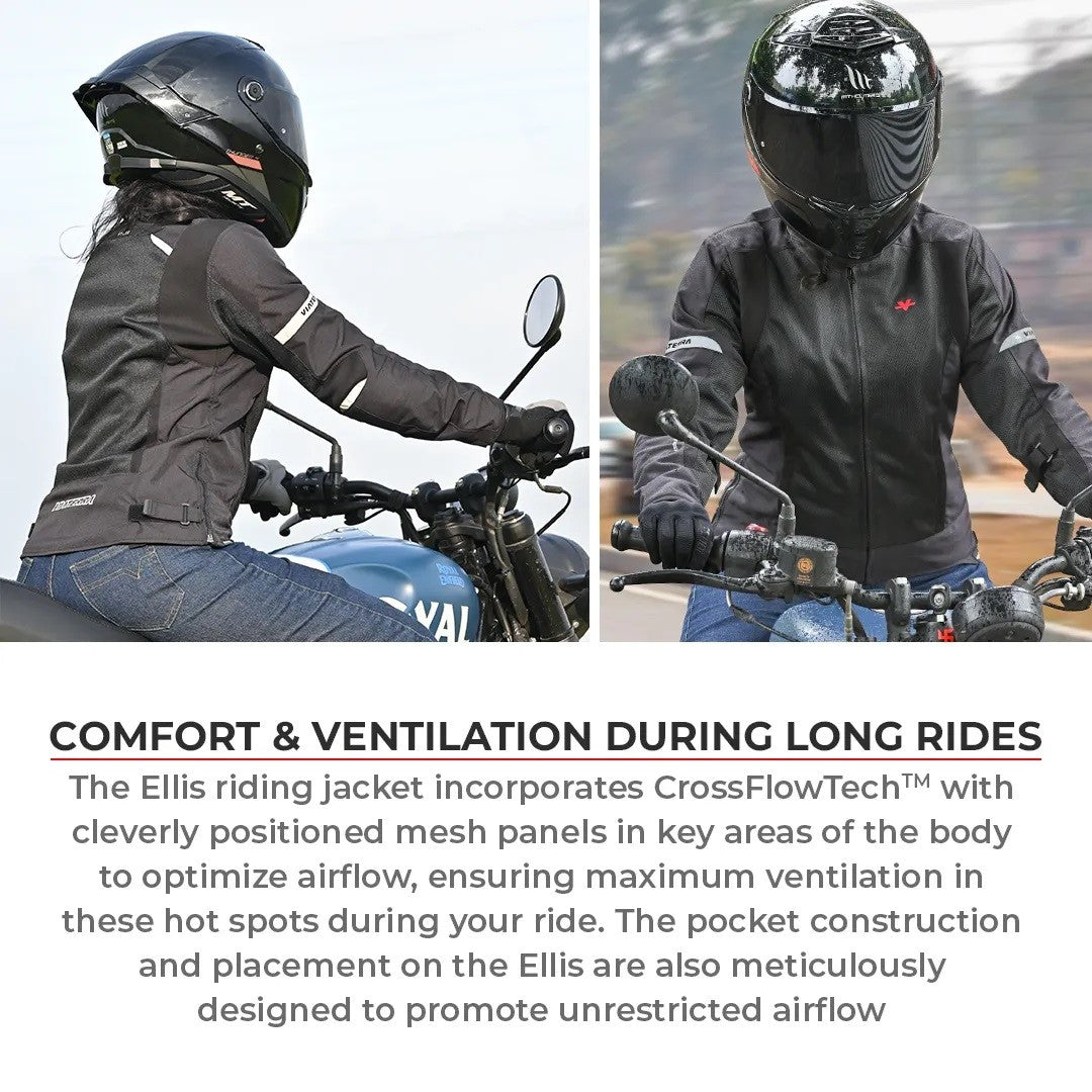 Viaterra Ellis – Ladies Street Mesh Black Grey Green Ridding Jacket