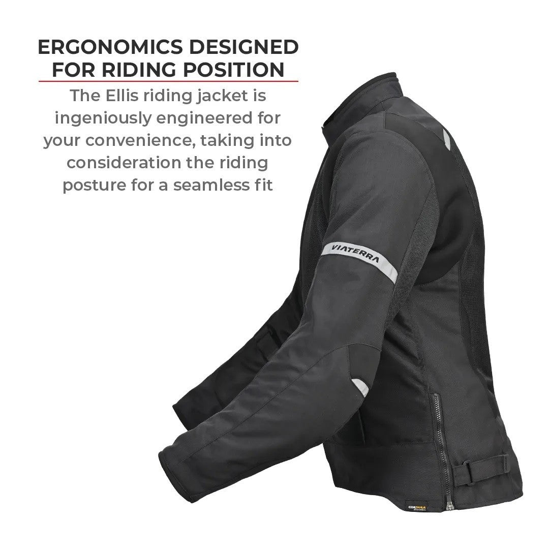 Viaterra Ellis – Ladies Street Mesh Black Grey Green Ridding Jacket