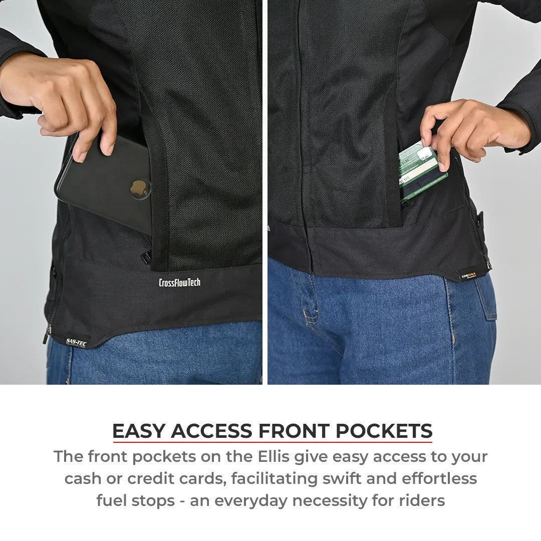 Viaterra Ellis – Ladies Street Mesh Black Grey Green Ridding Jacket