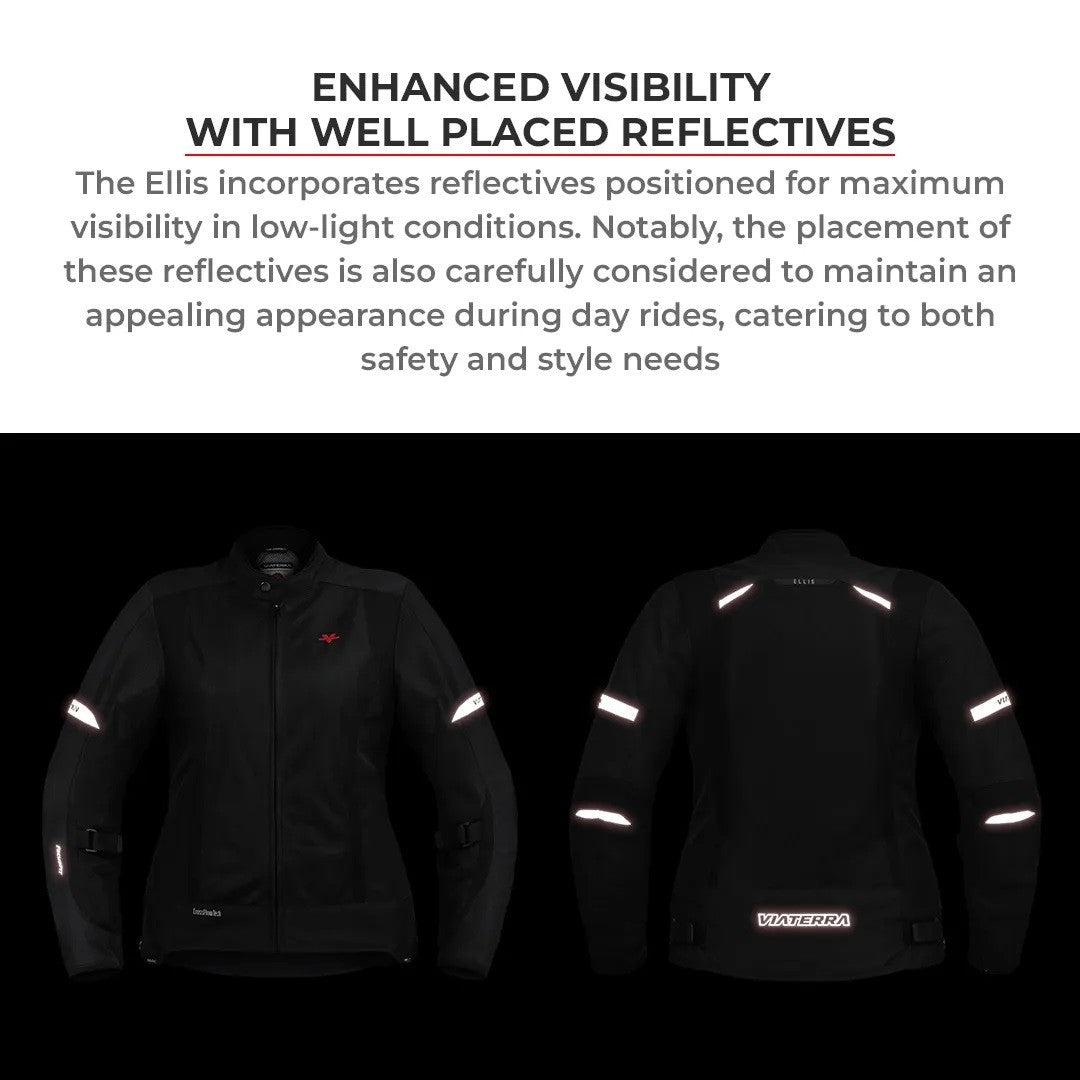 Viaterra Ellis – Ladies Street Mesh Black Grey Green Ridding Jacket