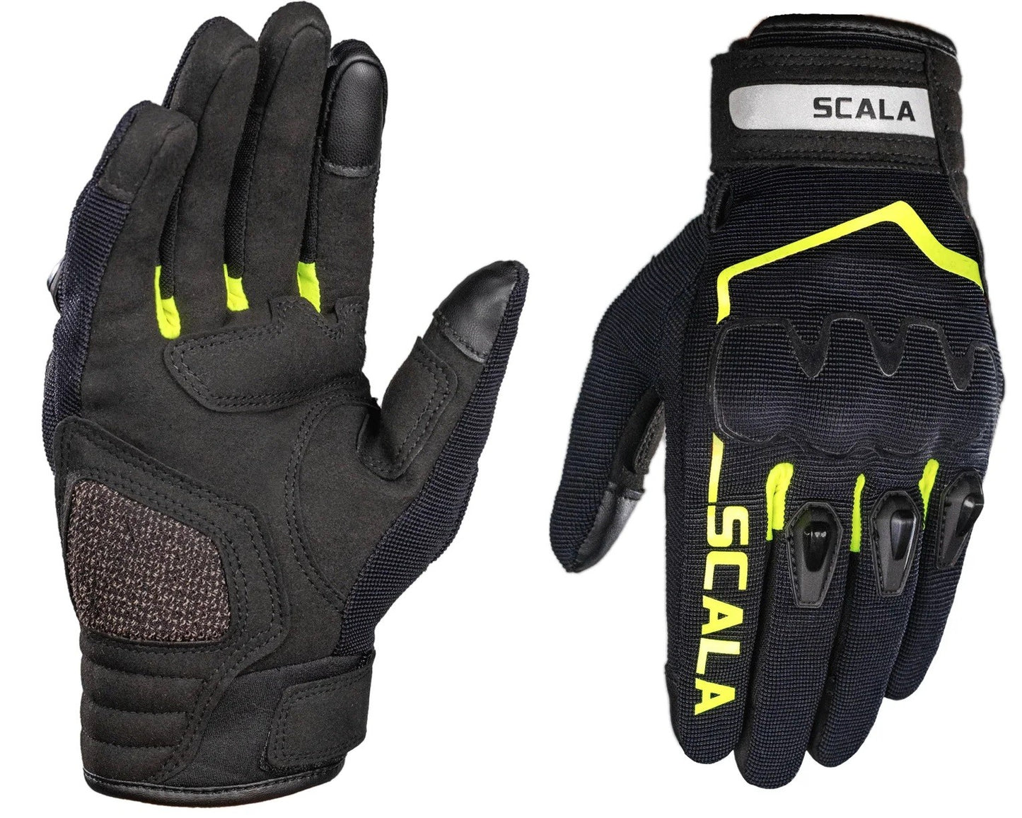Scala Atlas Gloves Black Hi-Viz Neon