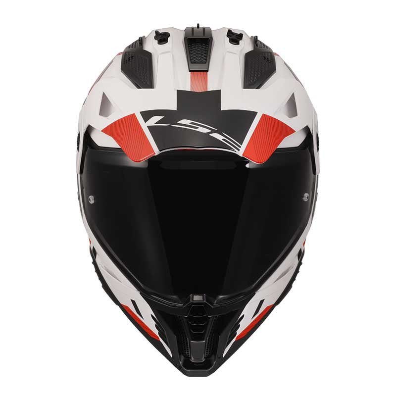LS2 MX436 Pioneer II Hill Gloss White Red Helmet - 06