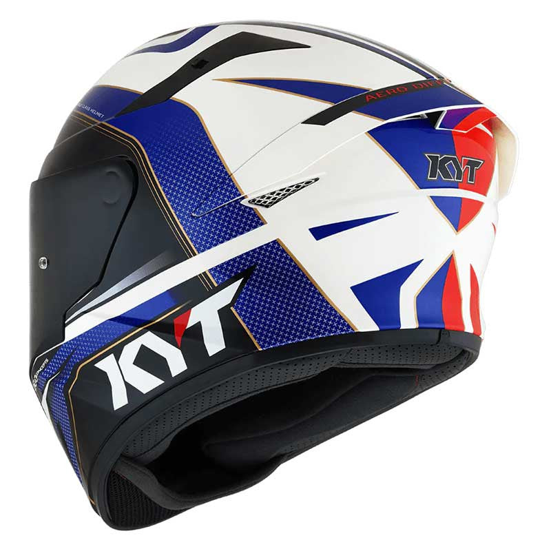 KYT TT Course Grand Prix Gloss Blue Red Helmet