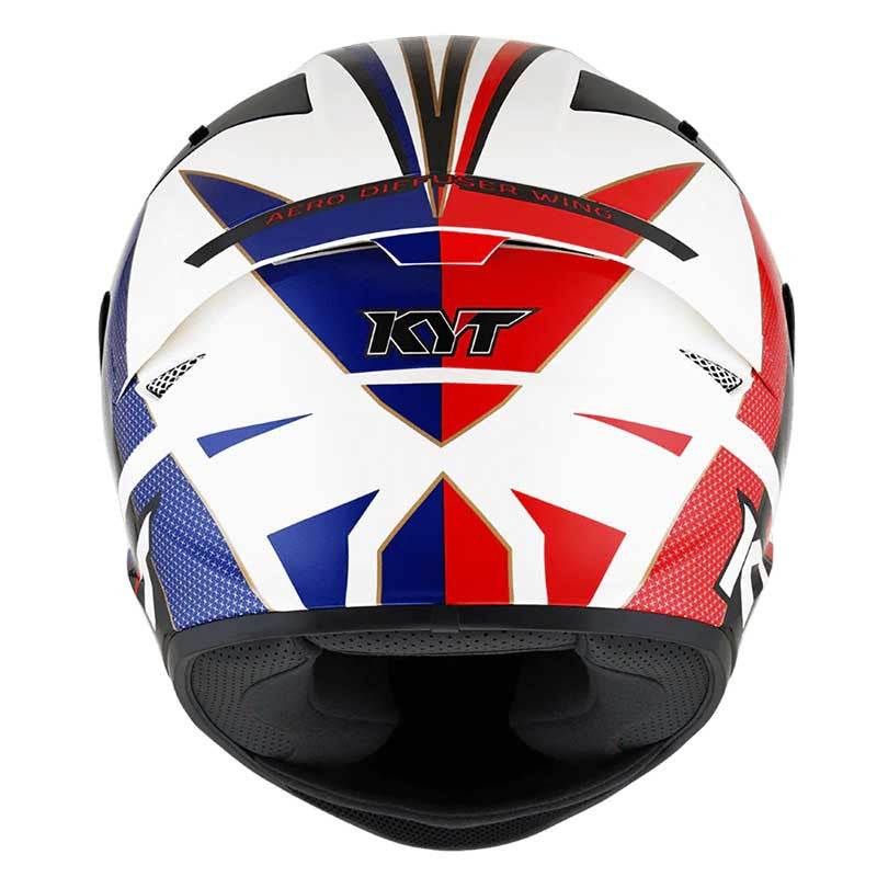 KYT TT Course Grand Prix Gloss Blue Red Helmet