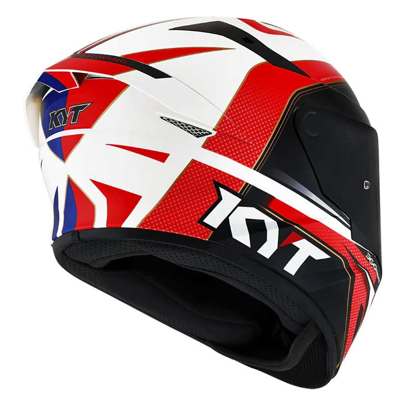 KYT TT Course Grand Prix Gloss Blue Red Helmet