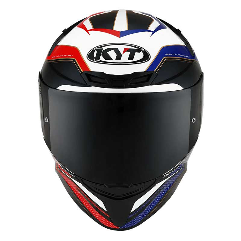 KYT TT Course Grand Prix Gloss Blue Red Helmet