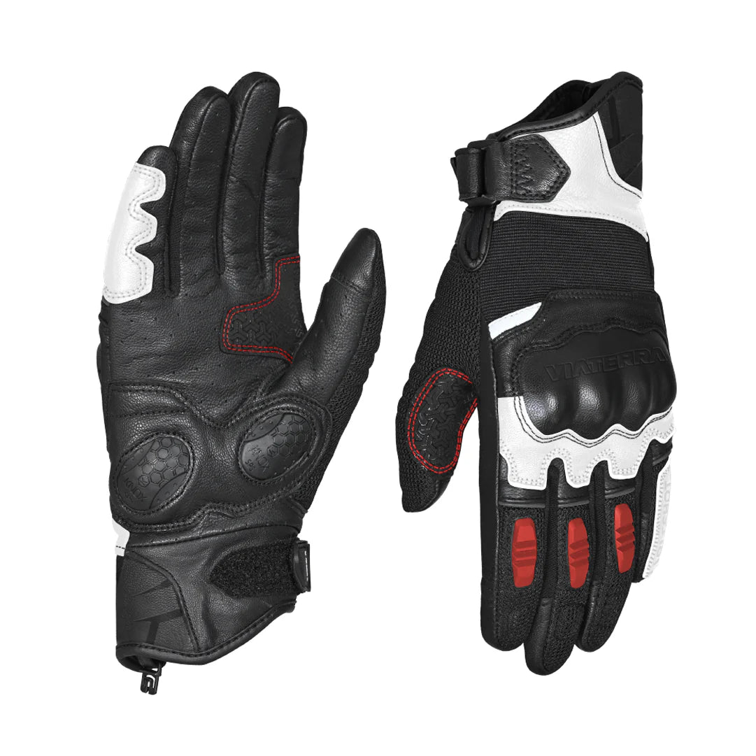 ViaTerra Holeshot – Black/Red Riding Gloves