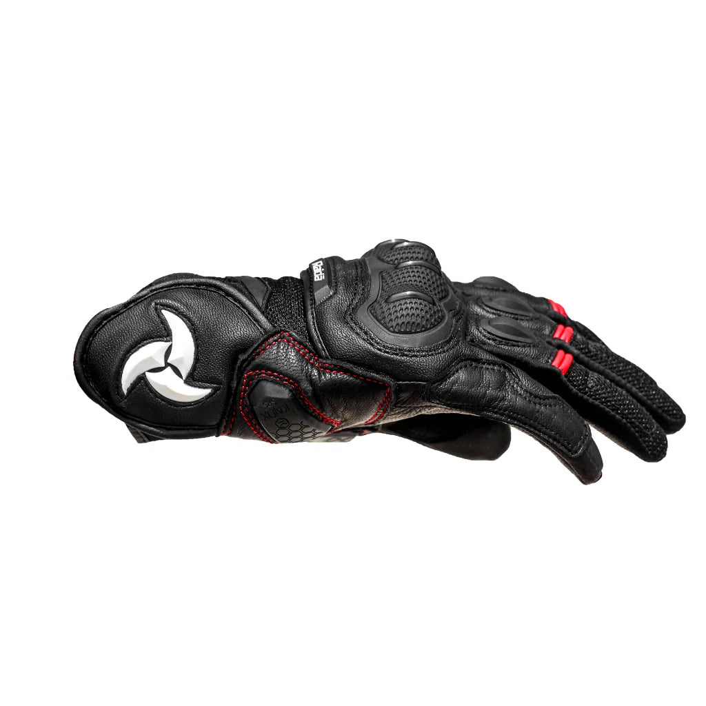 Raida AirWave Motorcycle Red Gloves