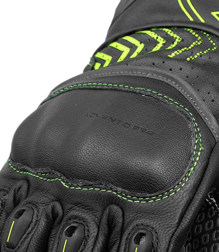 Rynox advento Pro Black HI-Viz Green Gloves
