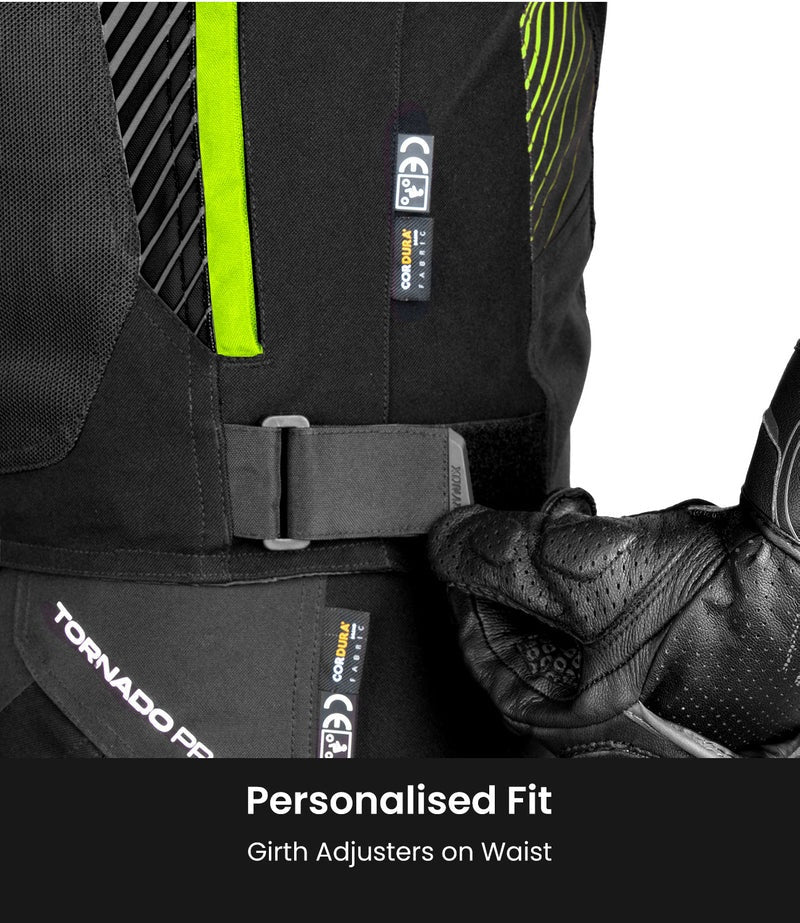 RYNOX APEX EVO CE CERTIFIED CLASS AA JACKET (BLACK-HI-VIZ)