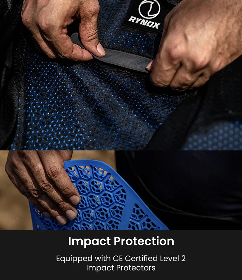 RYNOX APEX EVO CE CERTIFIED CLASS AA JACKET (BLACK-HI-VIZ)