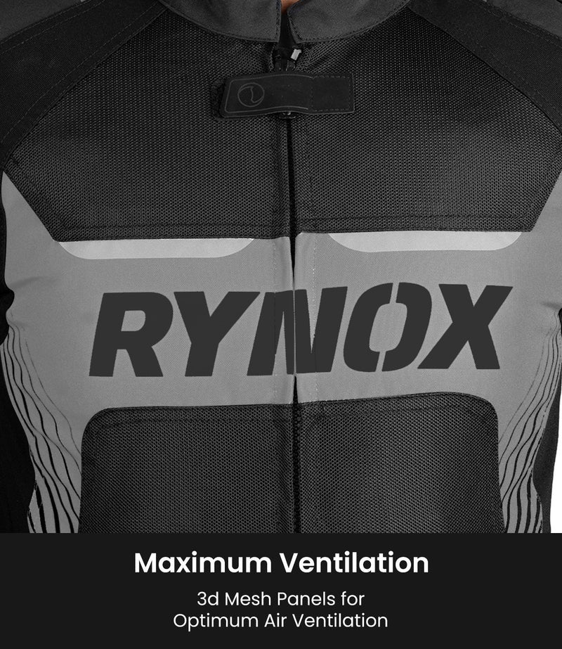 RYNOX APEX EVO CE CERTIFIED CLASS AA JACKET (BLACK-HI-VIZ)