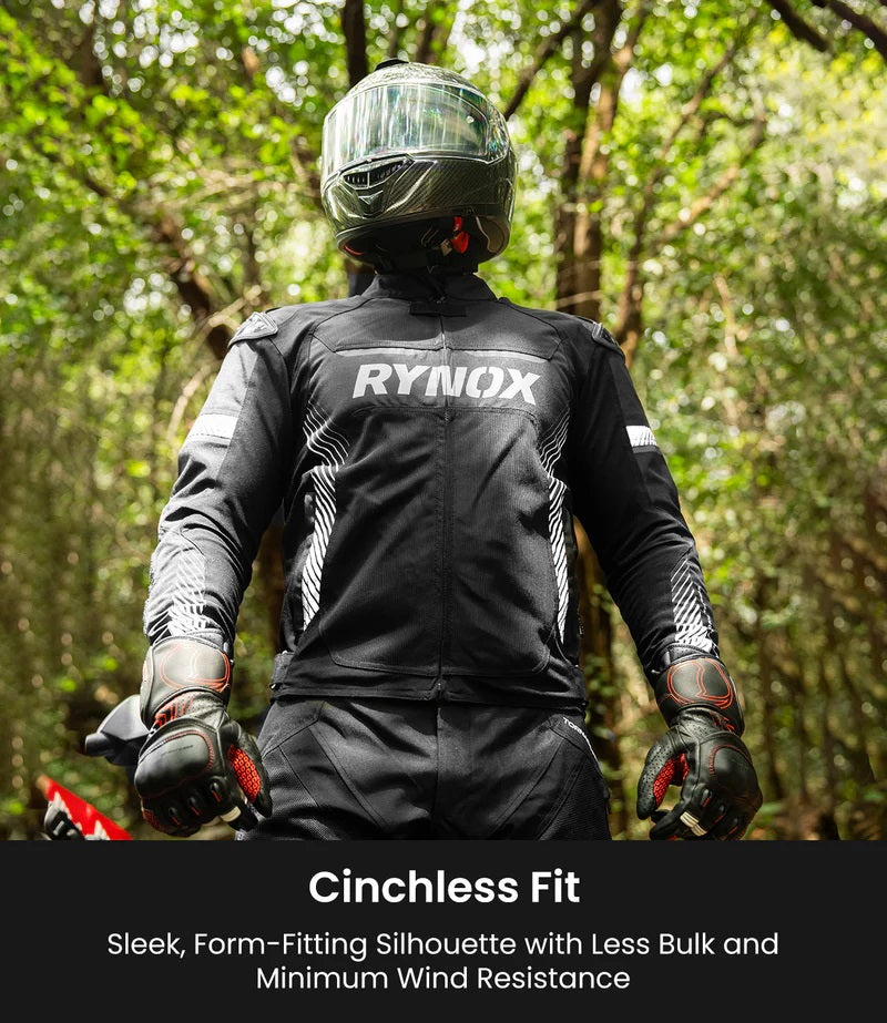 RYNOX APEX EVO CE CERTIFIED CLASS AA JACKET (BLACK-WHITE)