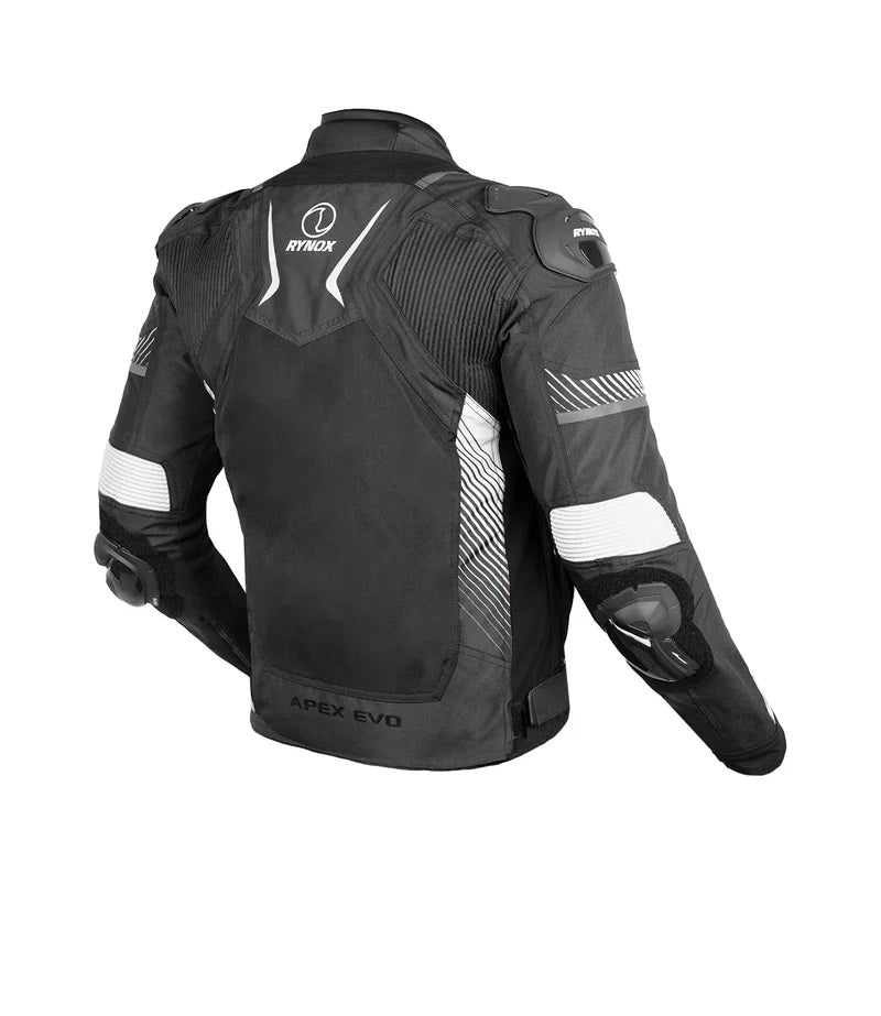 RYNOX APEX EVO CE CERTIFIED CLASS AA JACKET (BLACK-WHITE)