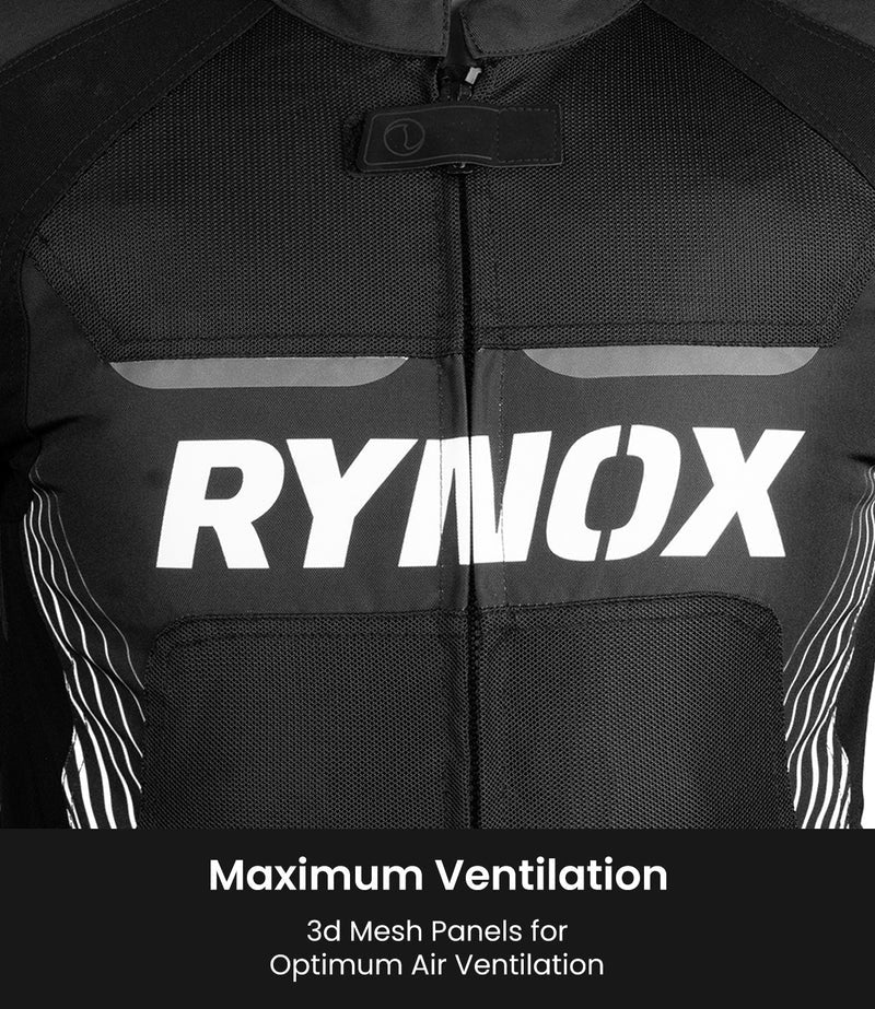 RYNOX APEX EVO CE CERTIFIED CLASS AA JACKET (BLACK-WHITE)