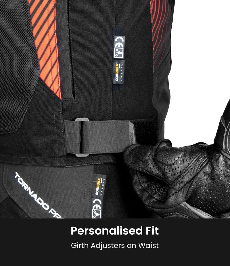 RYNOX APEX EVO CE CERTIFIED CLASS AA JACKET (BLACK-RED)