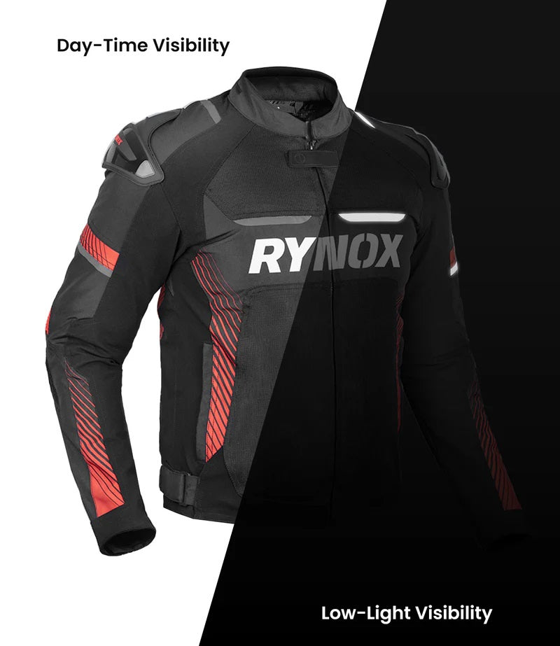 RYNOX APEX EVO CE CERTIFIED CLASS AA JACKET (BLACK-RED)