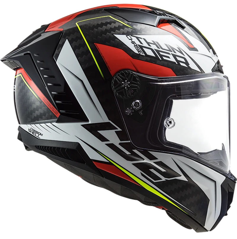 LS2 FF805 THUNDER Carbon Chase Gloss White Red Helmet