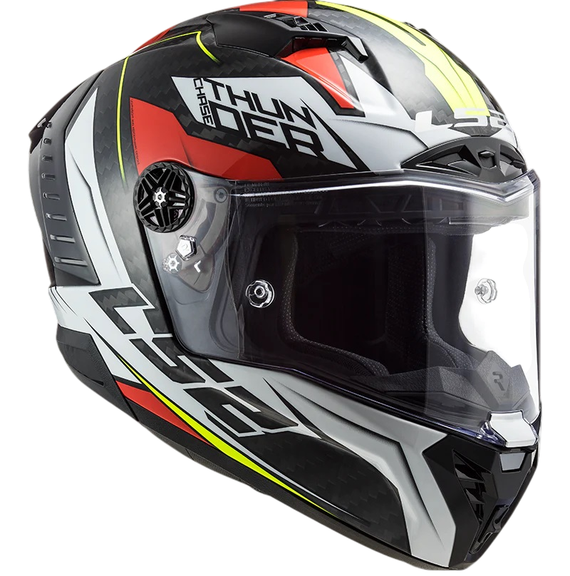 LS2 FF805 THUNDER Carbon Chase Gloss White Red Helmet