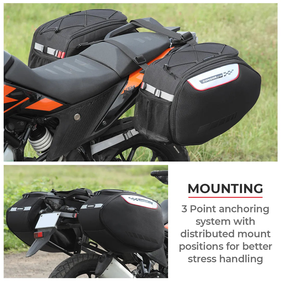 ViaTerra Condor 2up 100% Waterproof Saddlebag