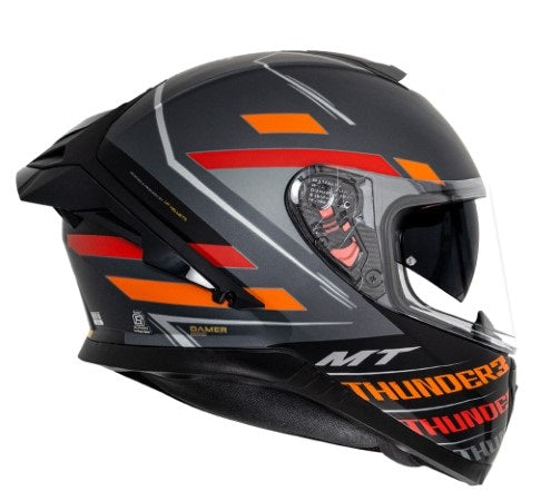 MT Thunder3 Pro Damer Matt Black Red Helmet